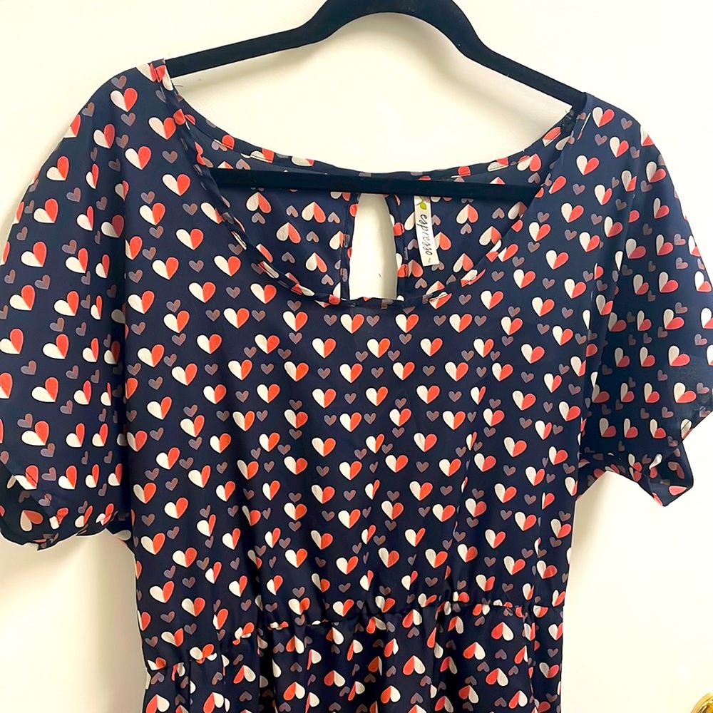 Espresso Summer Dress with Hearts ♥️